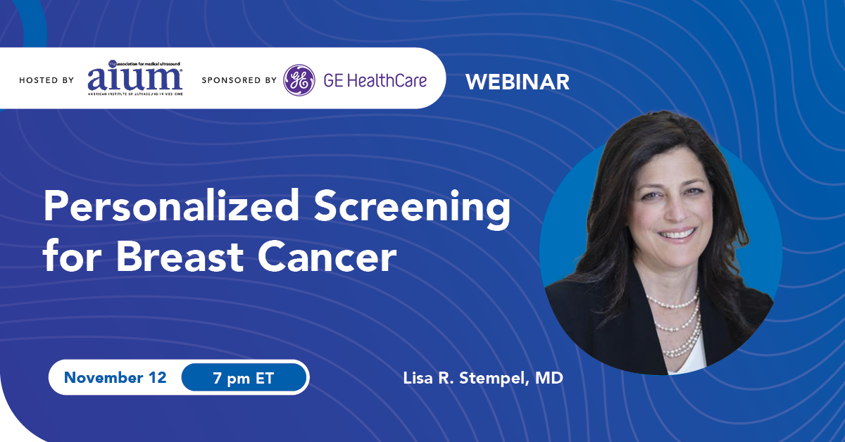 personalized Screening for breast cancer webinar - november 12